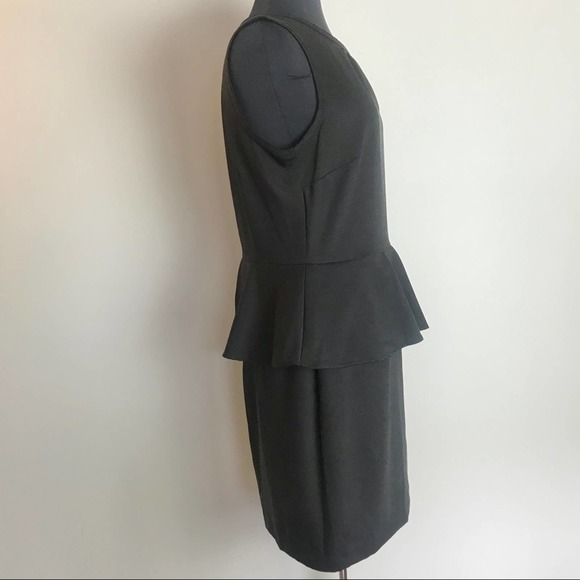 H&M Black Peplum Sheath Dress Size 14 - Picture 6 of 7